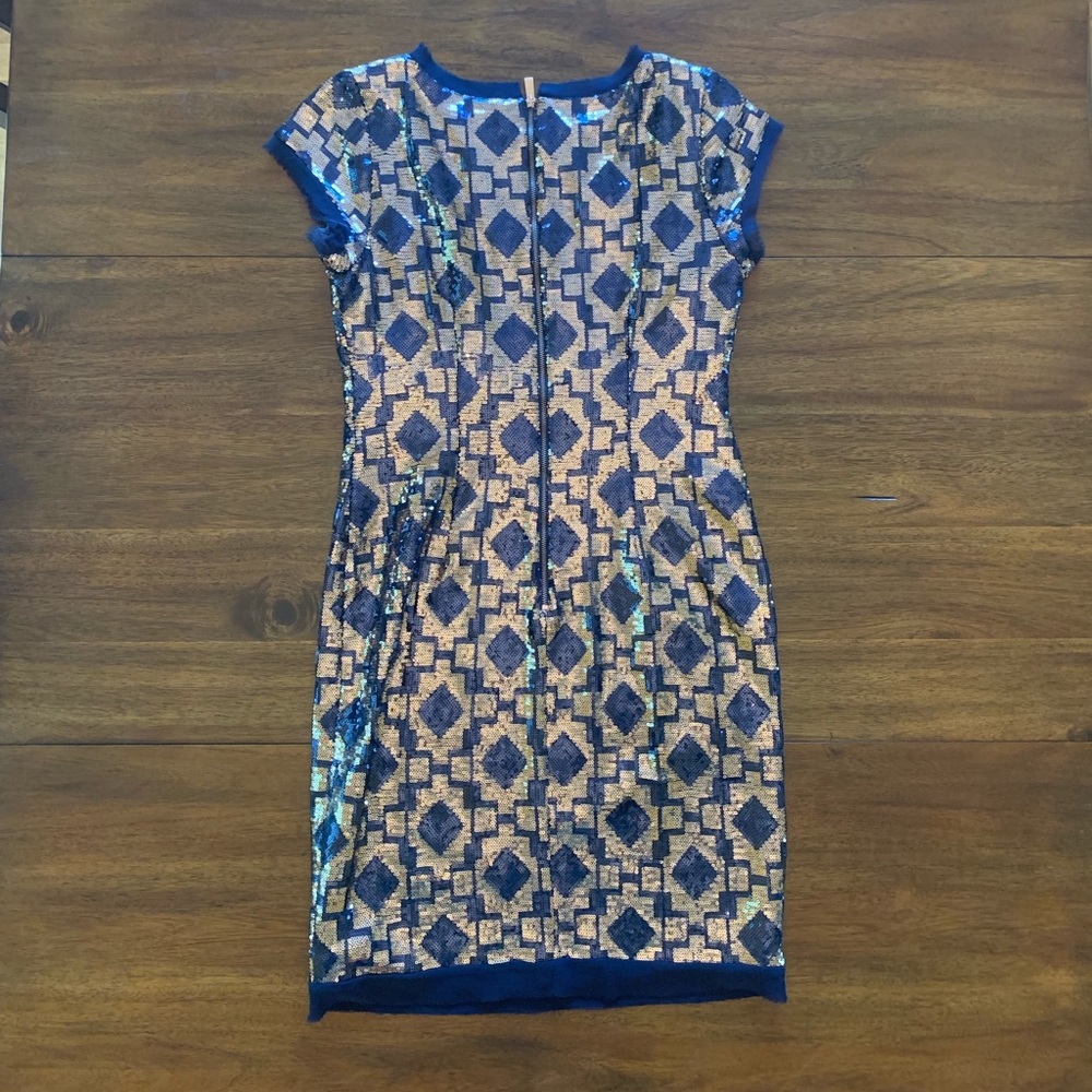 Vince Camuto Geometric Pattern Cocktail Dress - Picture 4 of 7